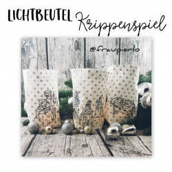 Stickserie ITH - Lichtbeutel Krippenspiel